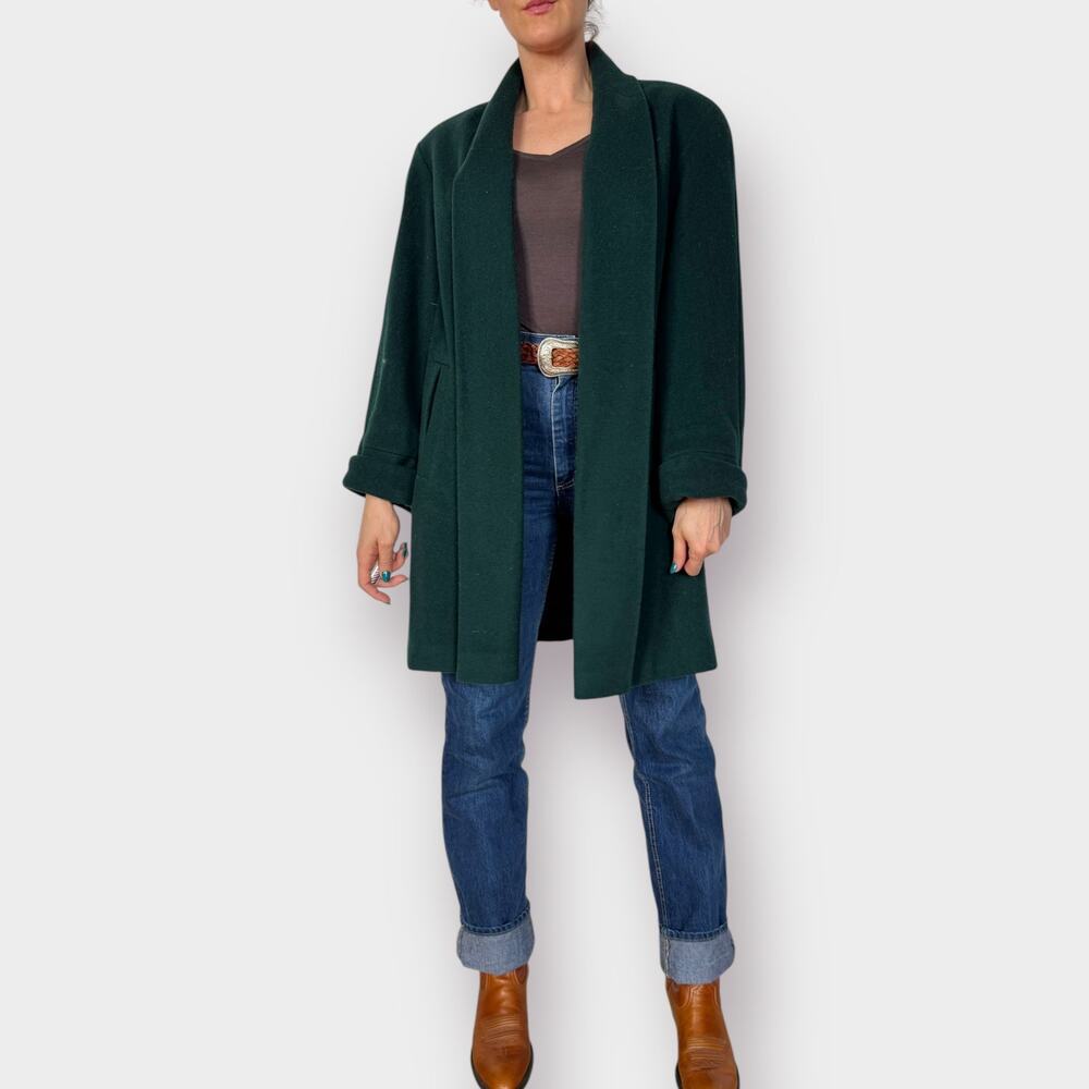 90s Julia Klein Green Wool Coat Size M/L‎